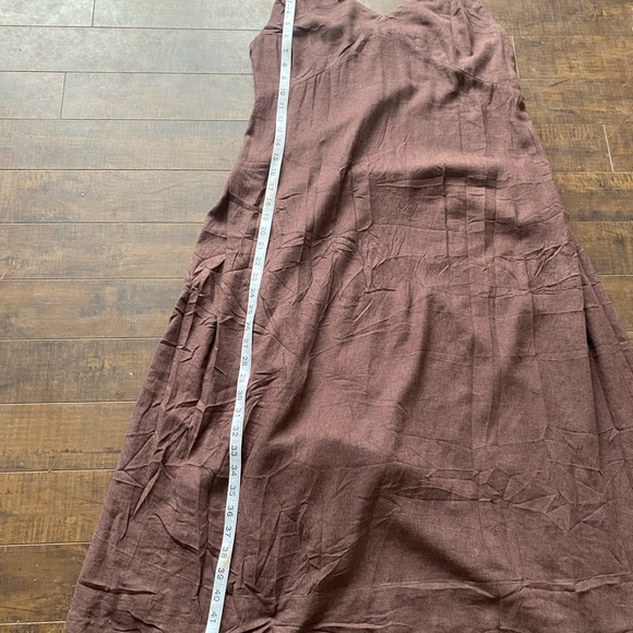 Free People Emmers brown linen midi dress - Picture 7 of 15